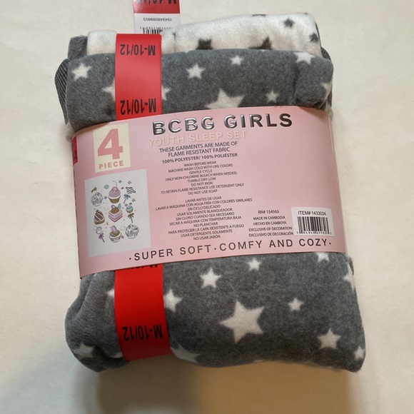 NWT BCBG 4 piece Girls Pajama Youth Sleep SET Super Soft Comfy and Cozy medium - Picture 6 of 8